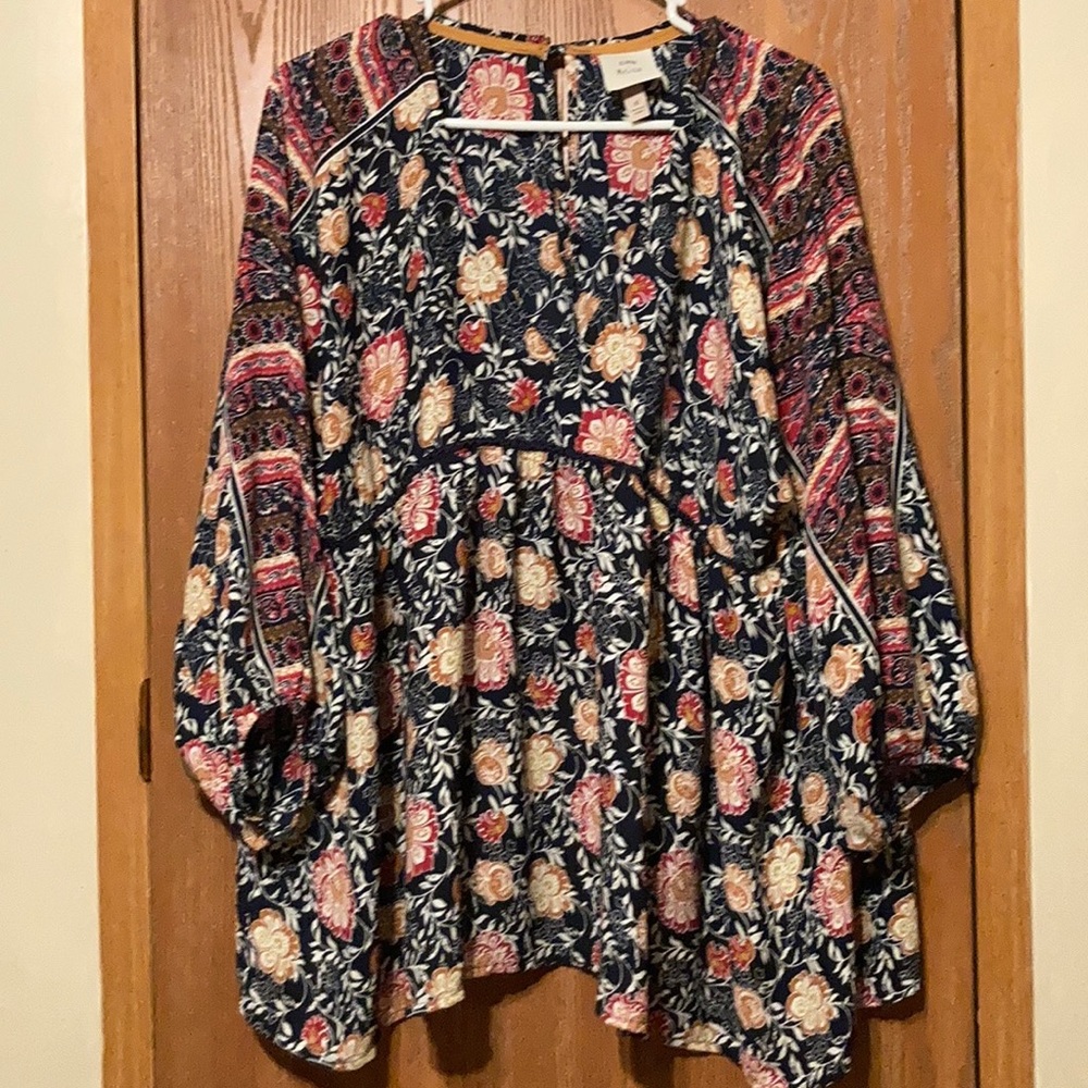 😍🥰 XL Knox Rose floral & paisley boho blouse